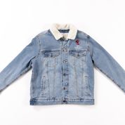 Load image into Gallery viewer, Skyconcepts Entertainment Threafast Sherpa-Lined Denim Jacket
