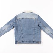 Load image into Gallery viewer, Skyconcepts Entertainment Threafast Sherpa-Lined Denim Jacket
